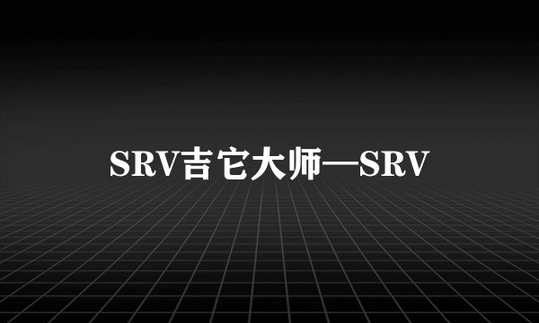 SRV吉它大师—SRV