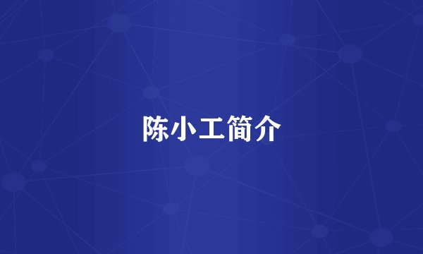 陈小工简介