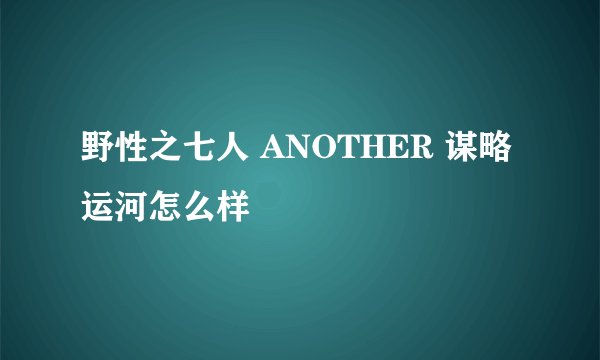 野性之七人 ANOTHER 谋略运河怎么样