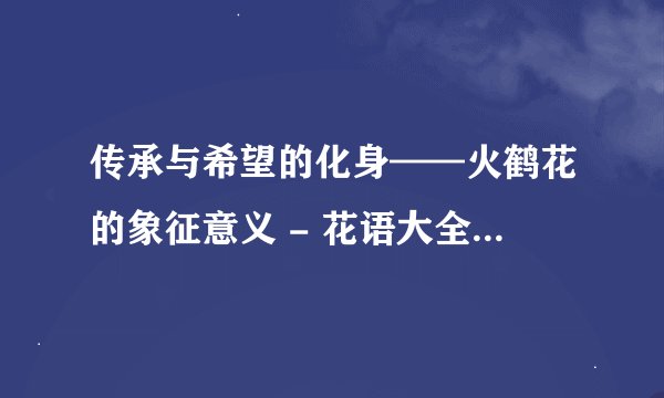 传承与希望的化身——火鹤花的象征意义 - 花语大全 - 盆栽百科网
