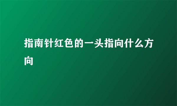 指南针红色的一头指向什么方向