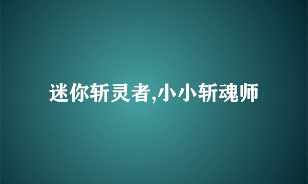 迷你斩灵者,小小斩魂师