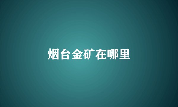 烟台金矿在哪里