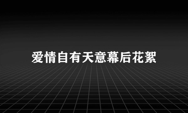 爱情自有天意幕后花絮