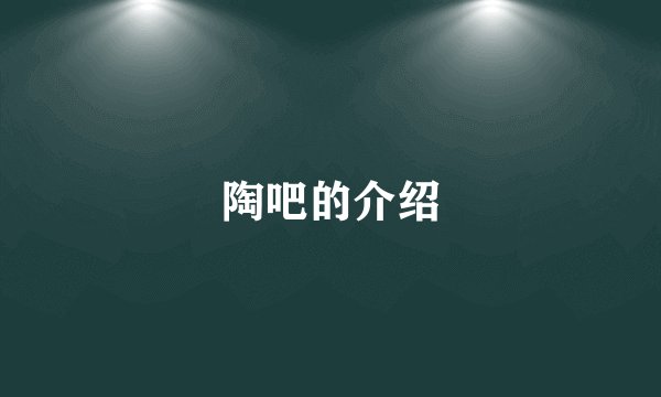 陶吧的介绍