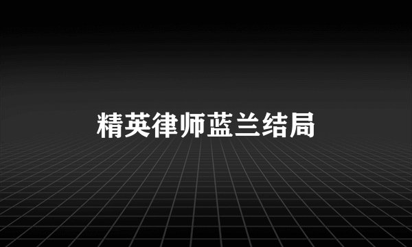 精英律师蓝兰结局