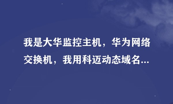 我是大华监控主机，华为网络交换机，我用科迈动态域名怎么设置远程监控