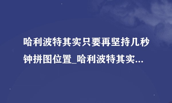 哈利波特其实只要再坚持几秒钟拼图位置_哈利波特其实只要再坚持几秒钟拼图在哪