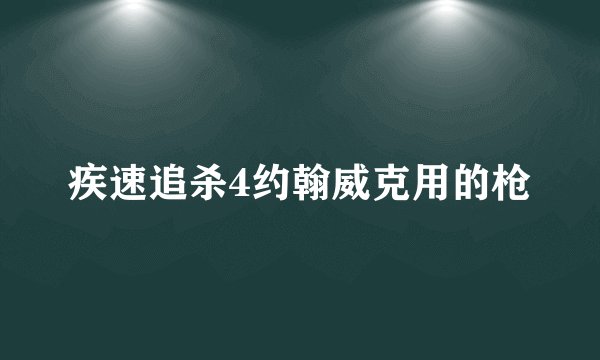 疾速追杀4约翰威克用的枪