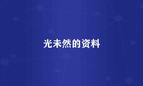 光未然的资料