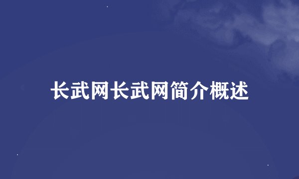 长武网长武网简介概述