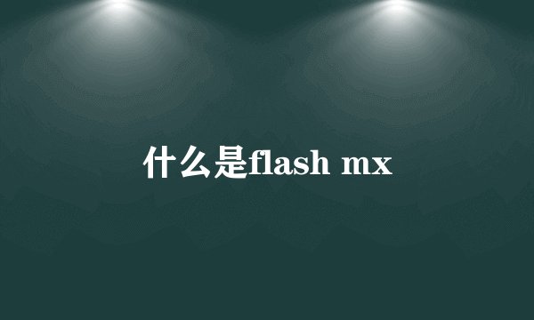 什么是flash mx