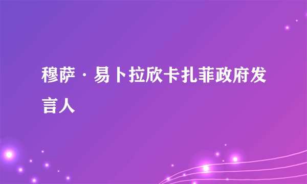 穆萨·易卜拉欣卡扎菲政府发言人