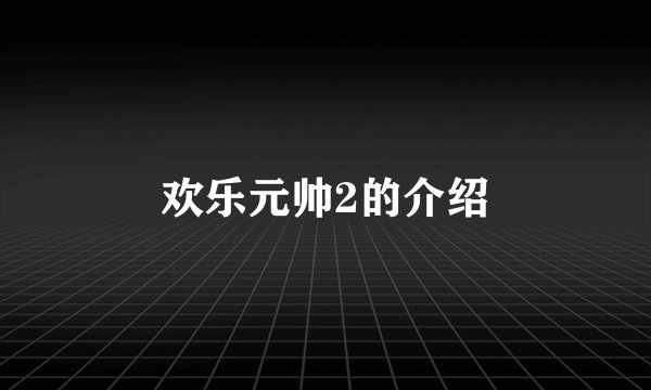 欢乐元帅2的介绍