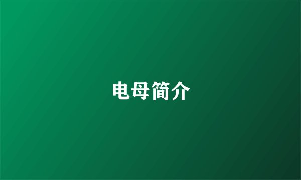 电母简介