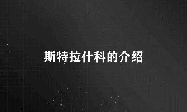 斯特拉什科的介绍