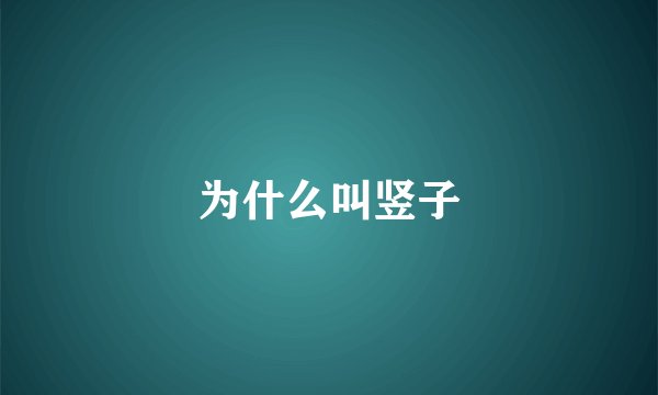 为什么叫竖子