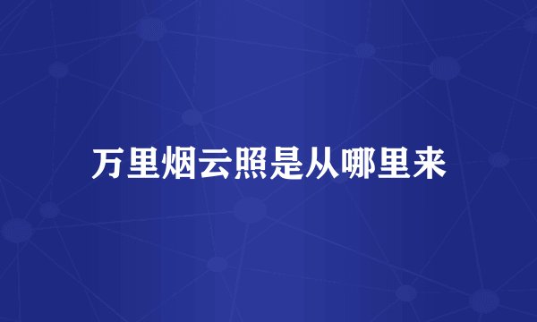 万里烟云照是从哪里来