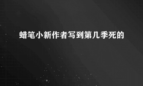 蜡笔小新作者写到第几季死的