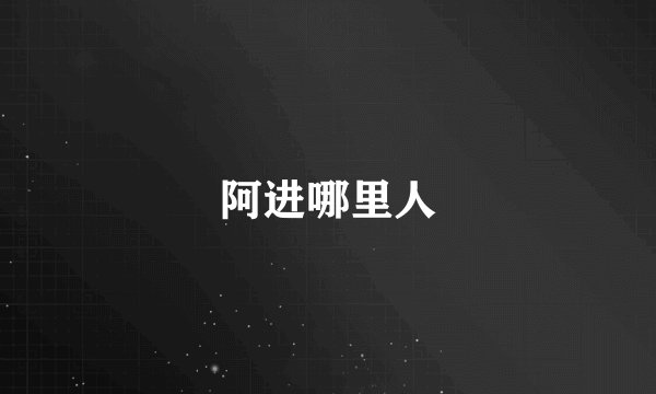 阿进哪里人