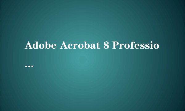 Adobe Acrobat 8 Professional创建的PDF文件怎么进行编辑？