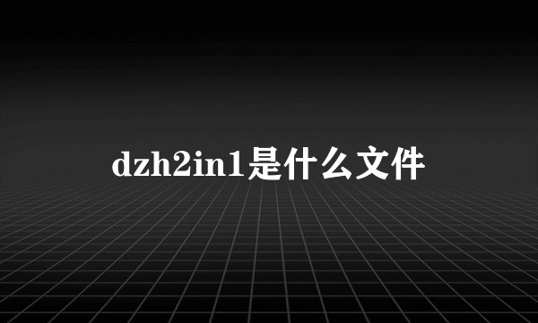dzh2in1是什么文件
