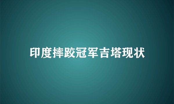 印度摔跤冠军吉塔现状