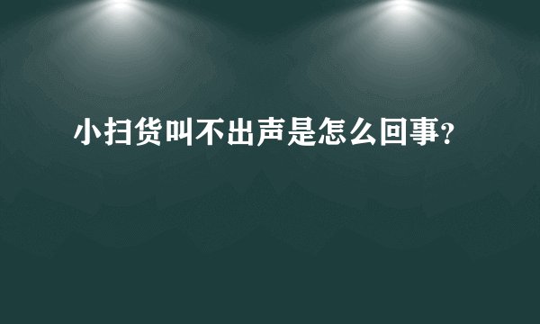 小扫货叫不出声是怎么回事？