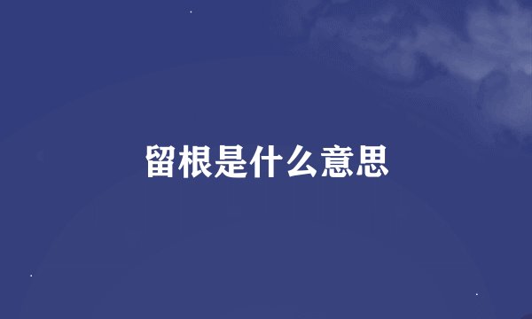 留根是什么意思
