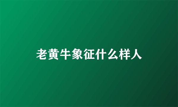 老黄牛象征什么样人