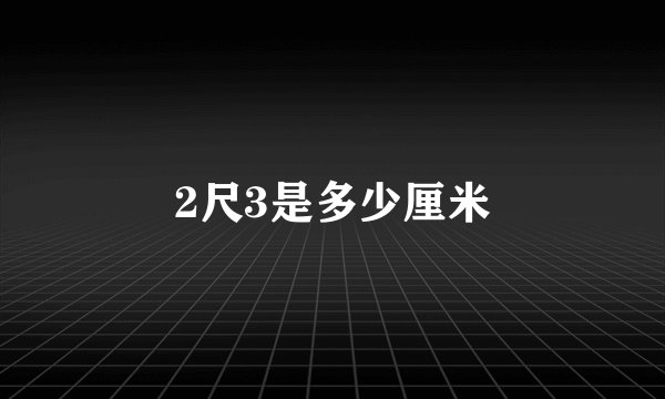 2尺3是多少厘米