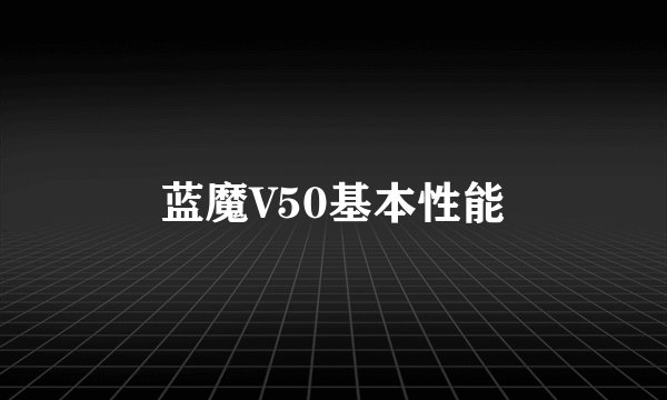 蓝魔V50基本性能