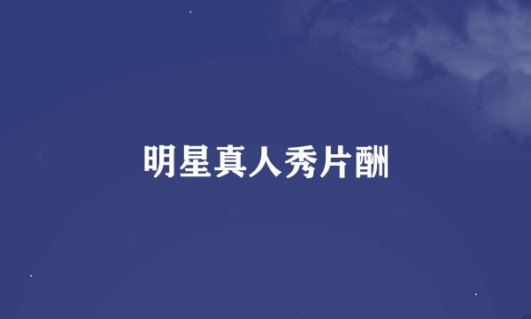明星真人秀片酬