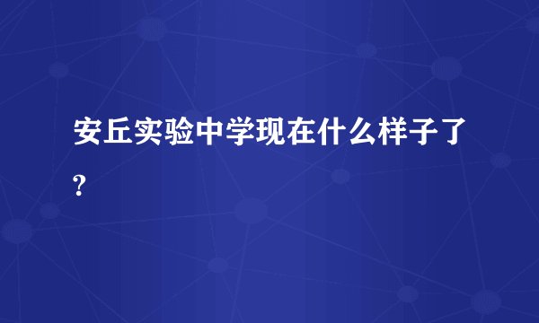 安丘实验中学现在什么样子了?