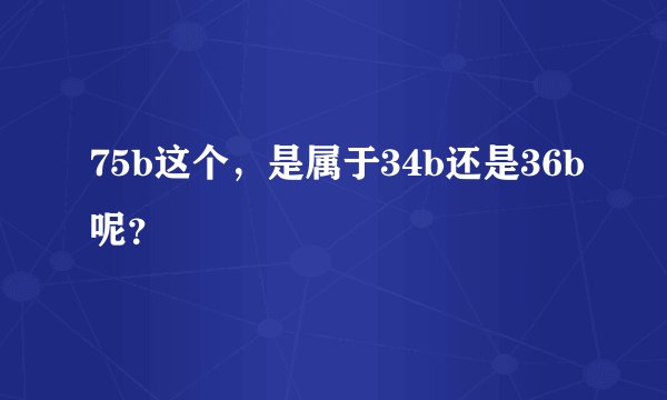 75b这个，是属于34b还是36b呢？