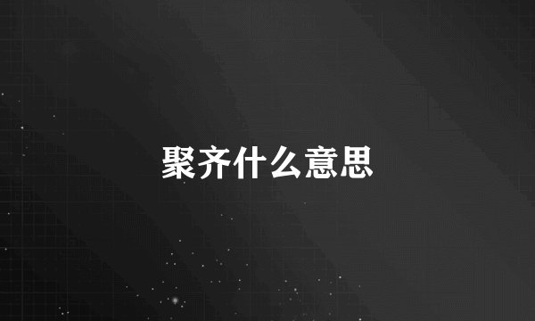 聚齐什么意思