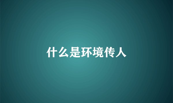 什么是环境传人