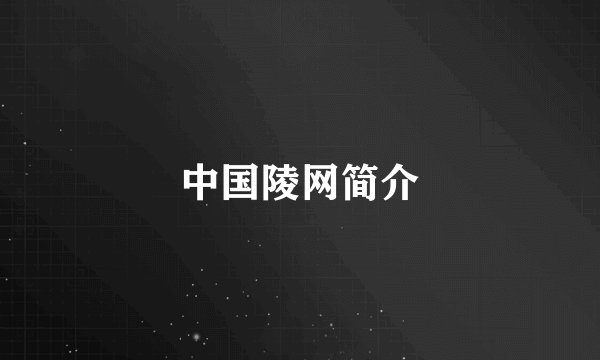 中国陵网简介