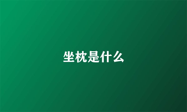 坐枕是什么