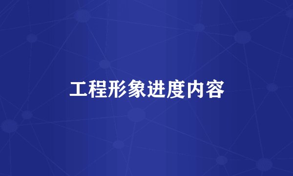 工程形象进度内容
