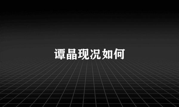 谭晶现况如何