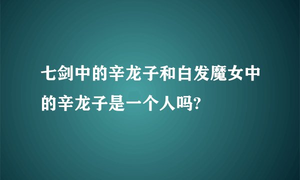 七剑中的辛龙子和白发魔女中的辛龙子是一个人吗?