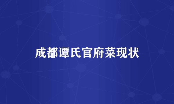 成都谭氏官府菜现状