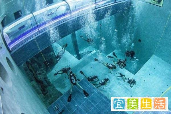 世界上最深的泳池有40米深,被列入世界吉尼斯记录