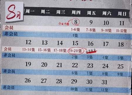 电视剧她和她的他们追剧日历，更新时间表