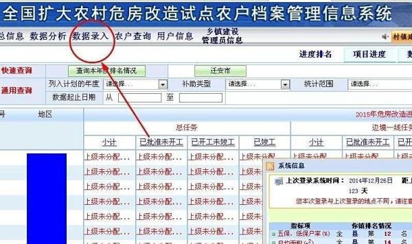 全国农村危房改造系统登录/登陆地址和使用方法