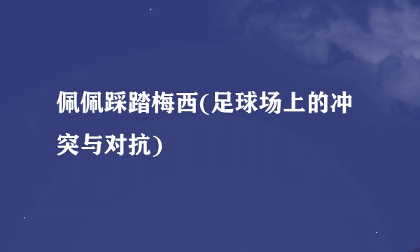 佩佩踩踏梅西(足球场上的冲突与对抗)