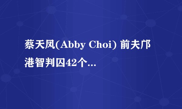 蔡天凤(Abby Choi) 前夫邝港智判囚42个月, 认盗窃等7罪