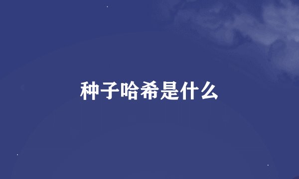 种子哈希是什么