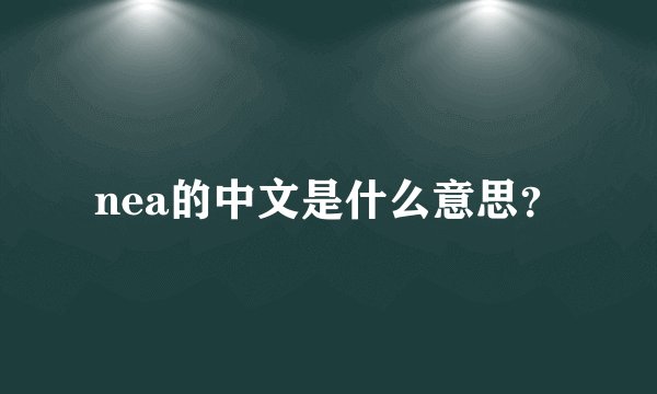 nea的中文是什么意思？